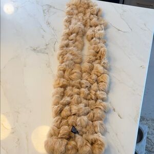 Cejon Faux Fur Scarf in Beige